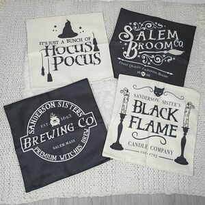 NWOT Halloween Themed Hocus Pocus Decorative Pillow Covers Set Of 4